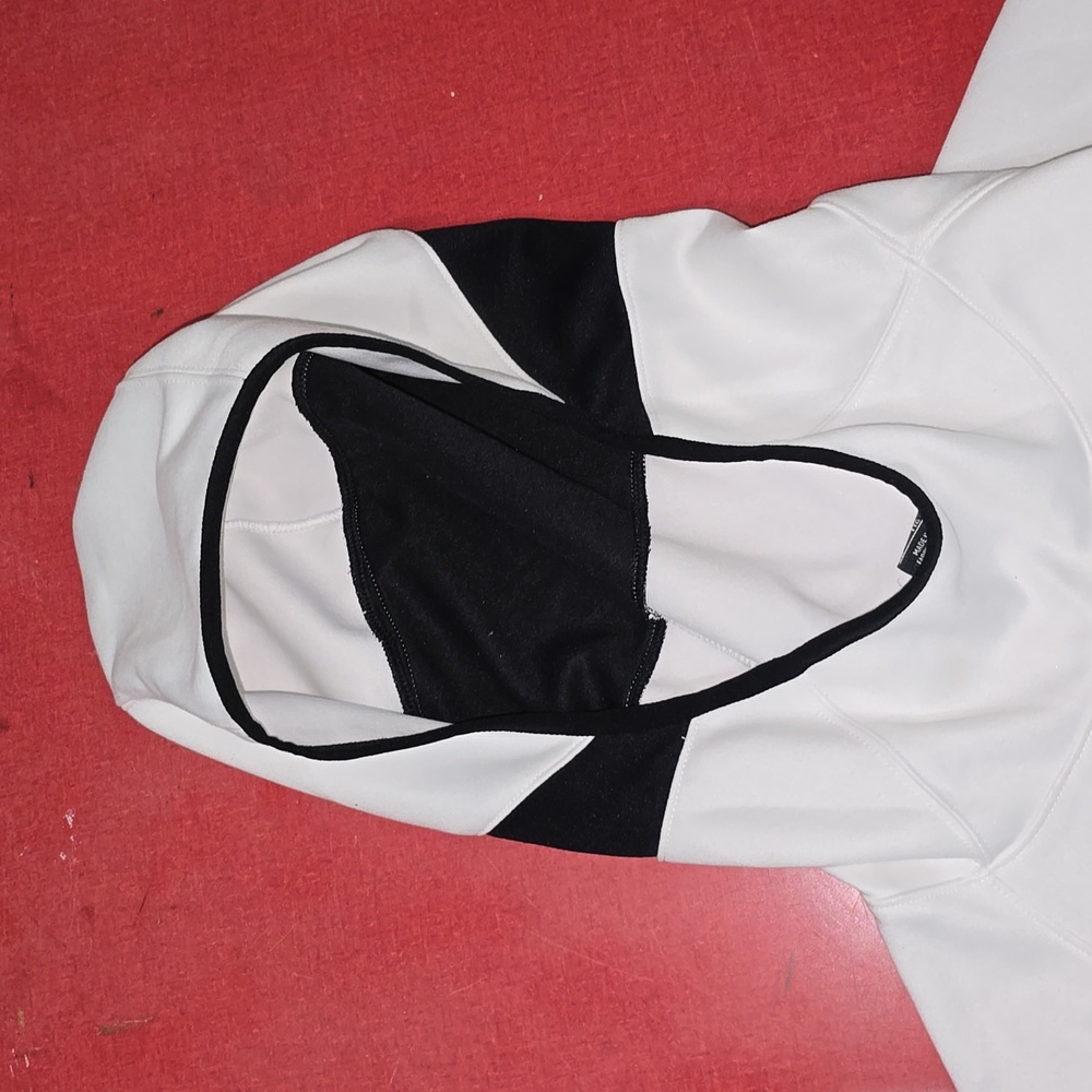 NIKE Pullover Hoodie Dri-Fit White Black Kangaroo Pouch Mens Size XXL - Picture 9 of 15